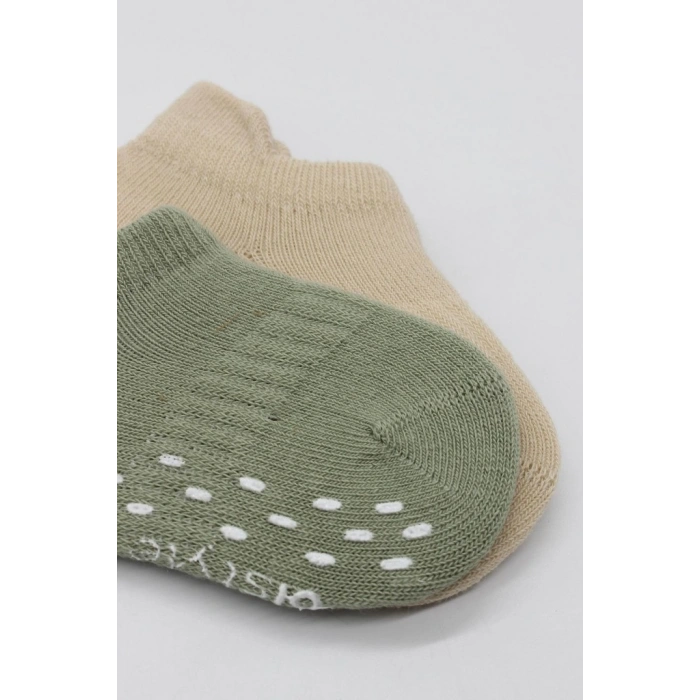 2Li Sneakers Kaymaz Colours Penye Çorap 20104 Nil Bej