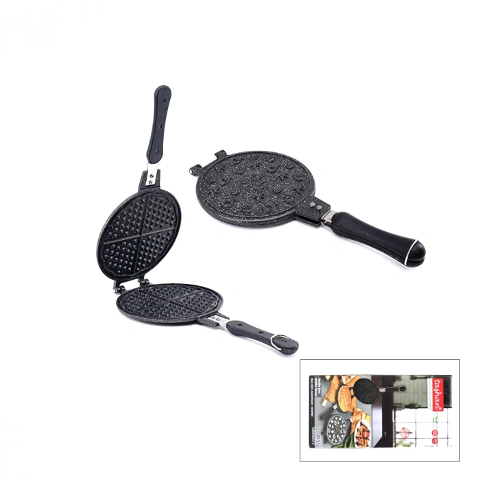 20 cm Granit Döküm Waffle Tava - Bakalit Saplı