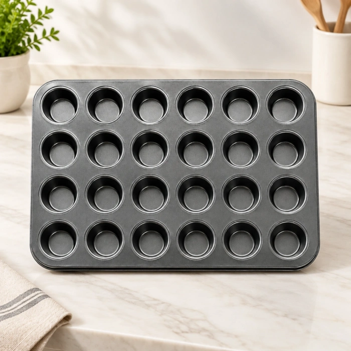24 Bölmeli Metal Muffin Kek Kalıbı