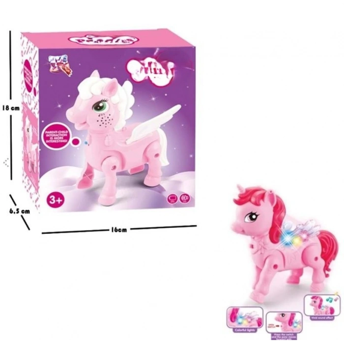 2570 YÜRÜYEN PİLLİ AT PEMBE