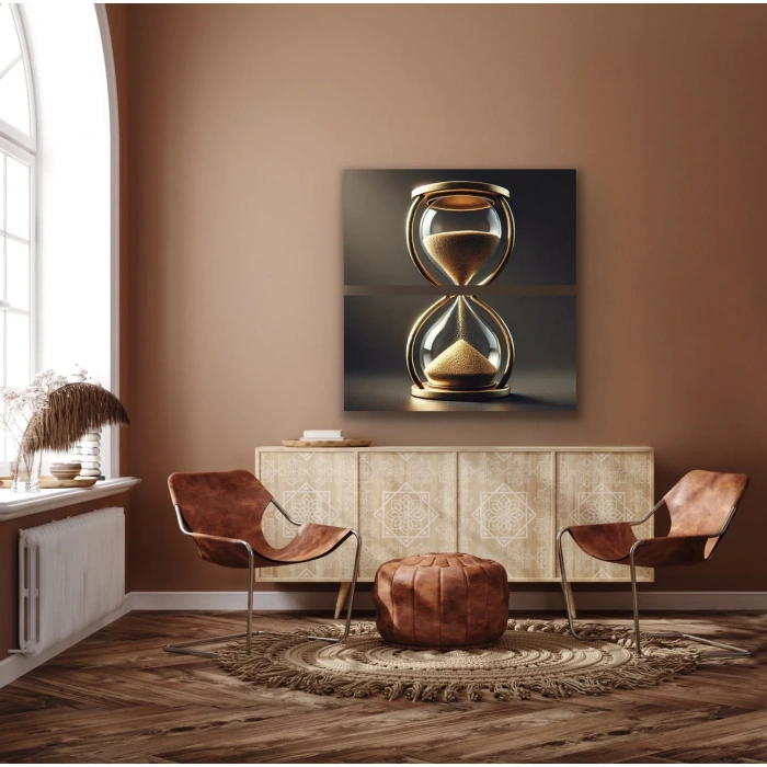 2li Kum Saati Kanvas Tablo 60x120cm x2
