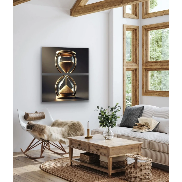 2li Kum Saati Kanvas Tablo 60x120cm x2