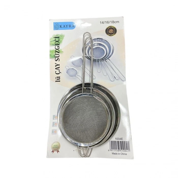 3li Metal Süzgeç 14-16-18 cm