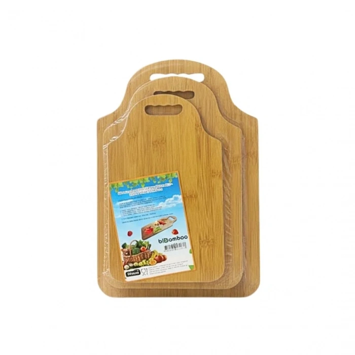 3 Parça Bambu Kesim Panosu