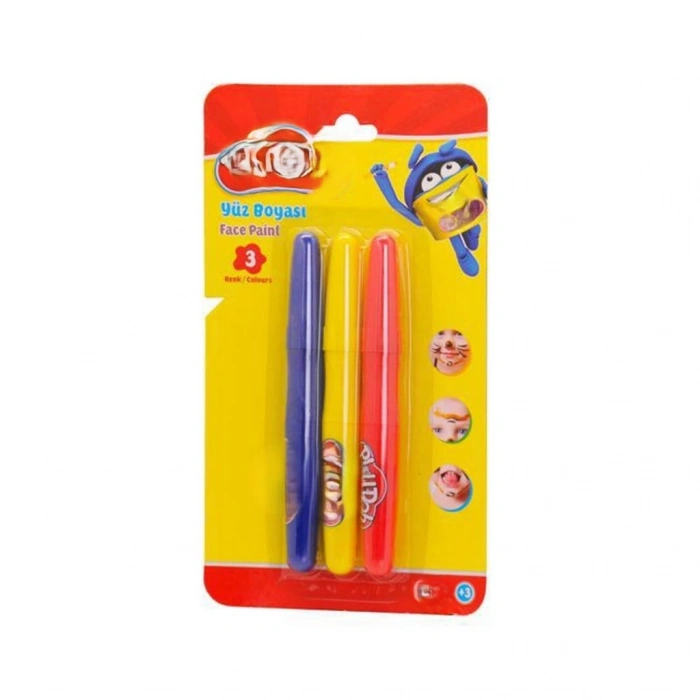 3 Renk Yüz Boyası