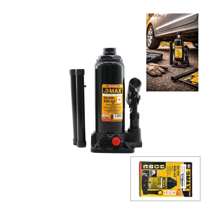 3 Ton Hidrolik Şişe Kriko (Taban 115x137 mm) -