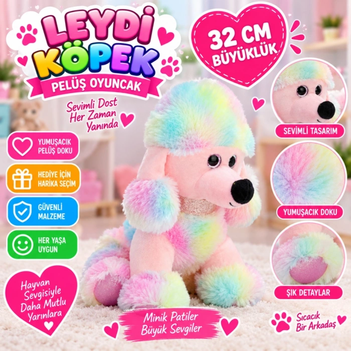 32 CM LEYDİ KÖPEK PELUŞ