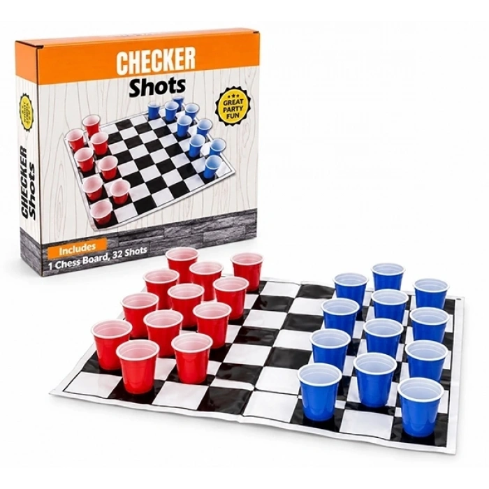 32 Shot Bardaklı Dama Oyunu Seti Alk5347