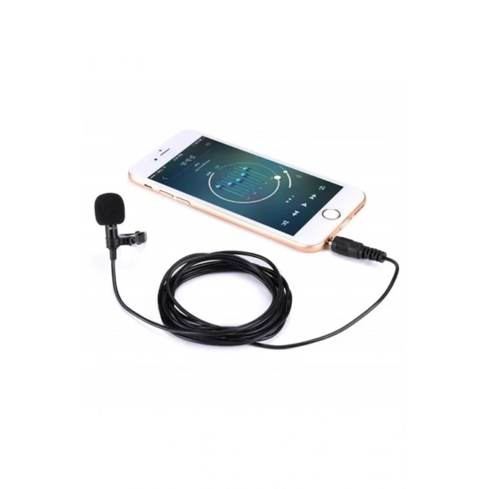 3.5mm Jak 1.5 Metre Double Mikrofon - Siyah