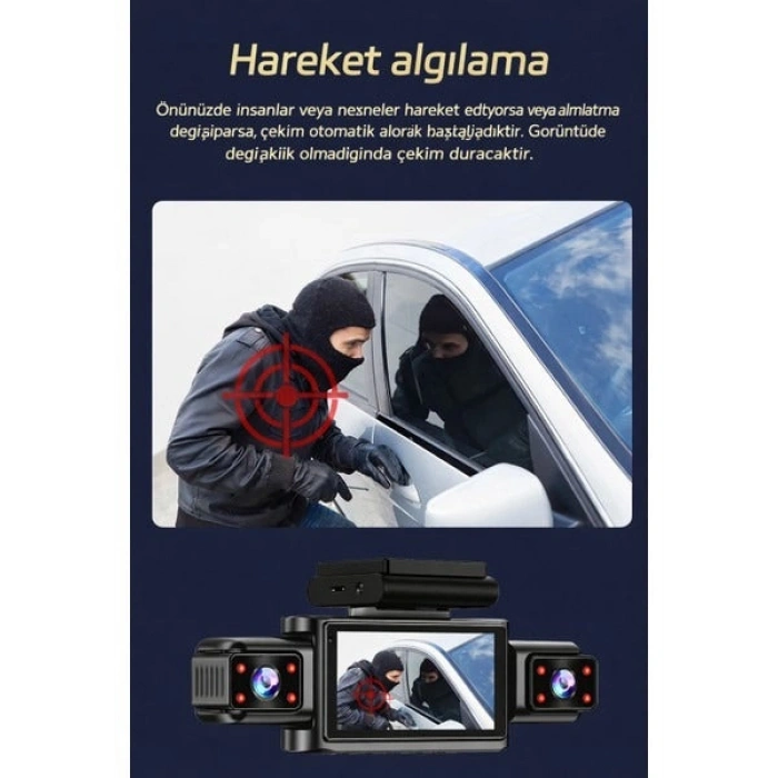 360° WiFi Quad Araç Kamerası
