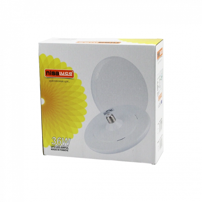 36W E27 UFO Tipi LED Ampul 6400K 3240 Lümen