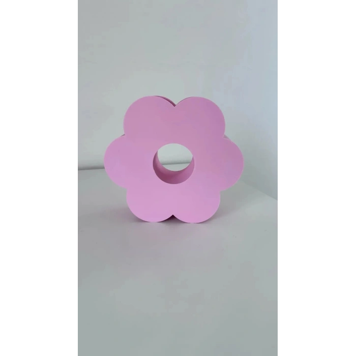 3D Baskı Çiçek Formlu Vazo Sakura Çiçeği Şeklinde Dekoratif Modern Çiçek Vazosu Pembe