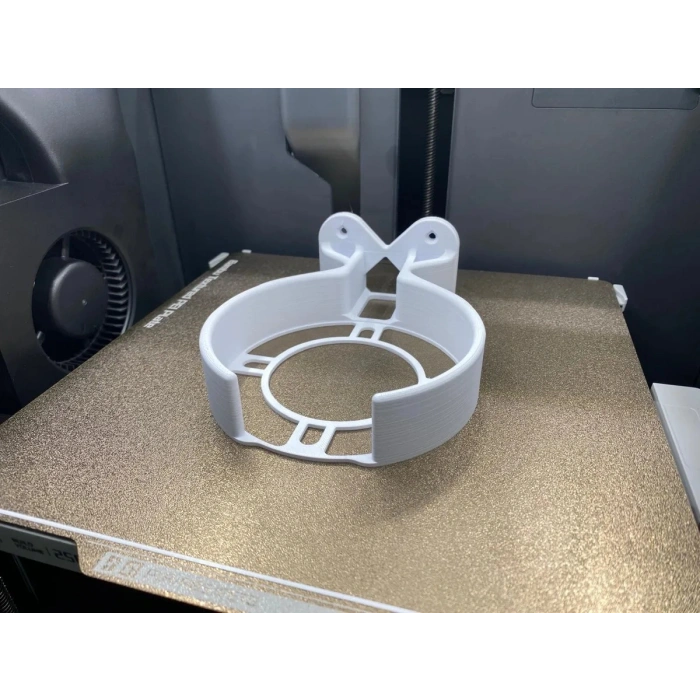 3D Baskı Silindirik Mesh Router Duvar Standı Beyaz Havalandırma Delikli Modem Duvar Askısı 110 mm Çaplı
