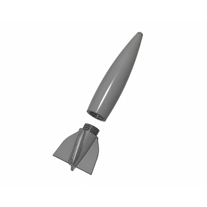 3D Baskı Su Roketi Torpido Oyuncağı - Havuz Dalış Oyuncağı-Gri
