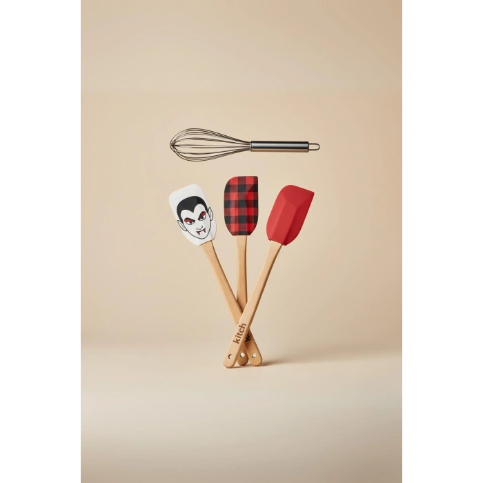 4?lü Silikon Spatula ve Çırpıcı Seti Karışık Renk