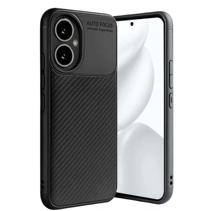 Honor 400 Kılıf Auto Focus Karbon Kapak - Siyah
