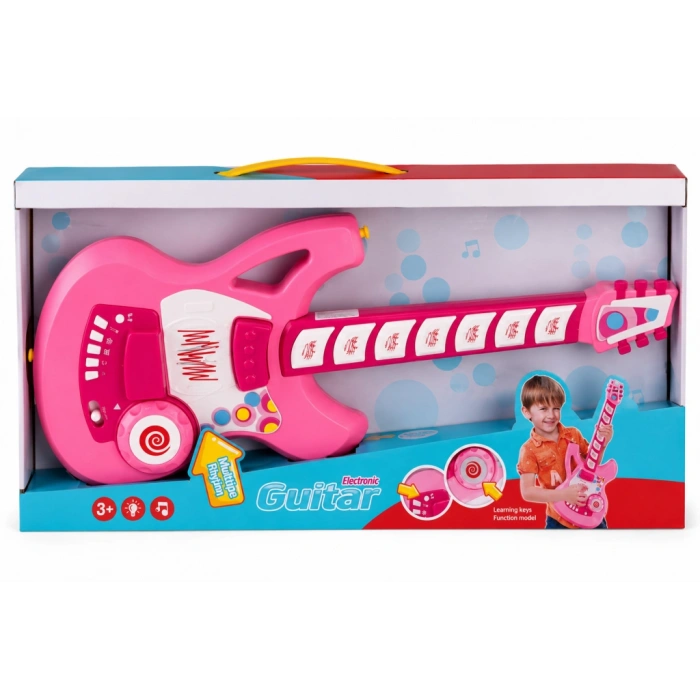 4933 GİTAR FONK TUŞLU ASKILI PEMBE SESLİ
