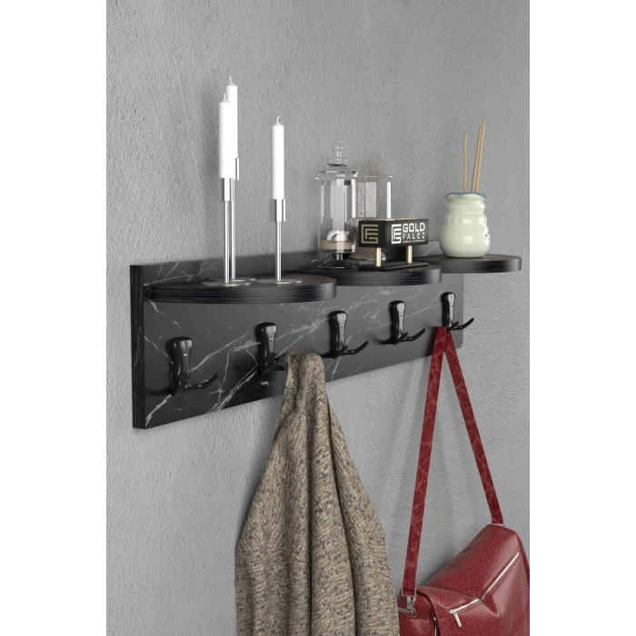 5li Duvar Askılığı Bendir Siyah 80 cm