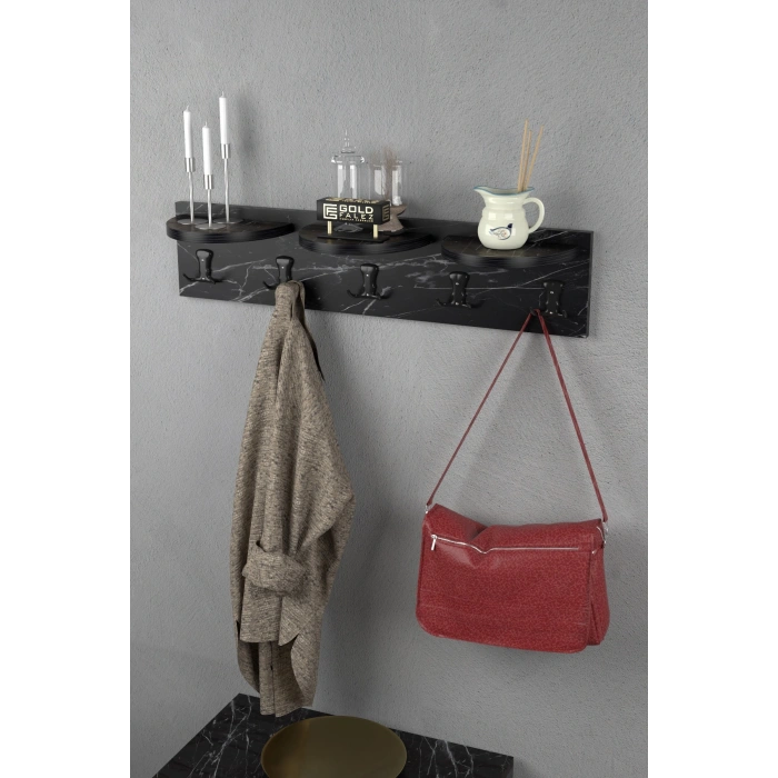 5li Duvar Askılığı Bendir Siyah 80 cm