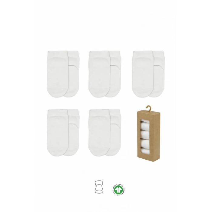 5li Penye Soket Kutulu Basic Çorap 10131 Ekru
