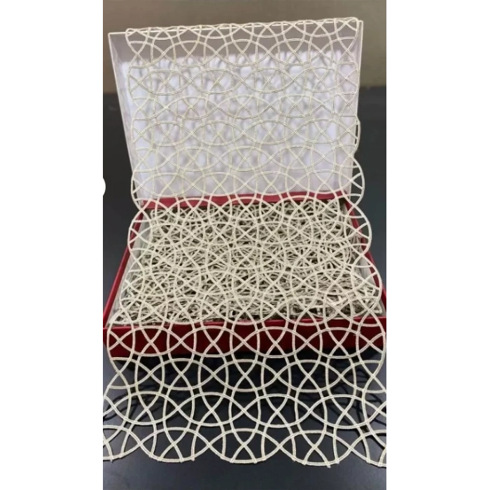 5 Parça Kahverengi Angles Model Dantel Masa Örtüsü Runner Seti Salon Takımı