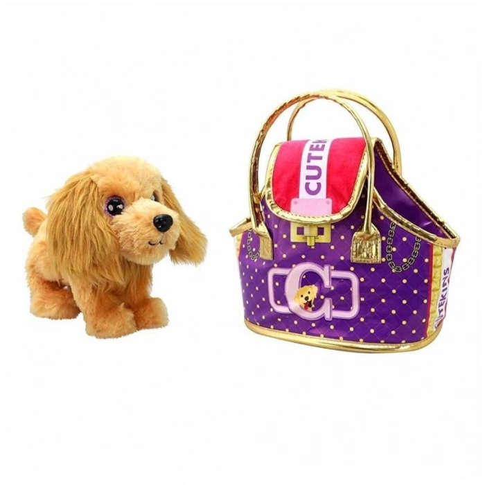 50585 Taşıma Çantalı Peluş Köpek -NessiWorld