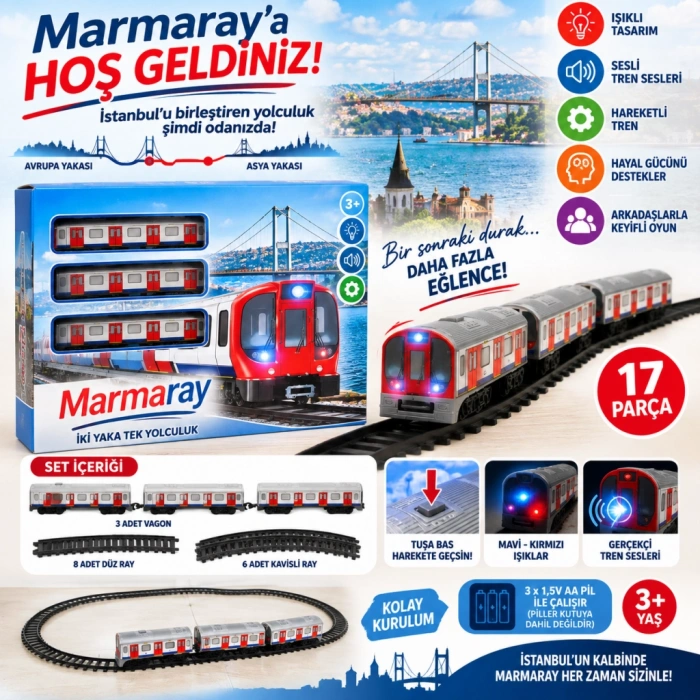5117 TREN SET MARMARAY 17PRÇ.B/O SES/IŞIK