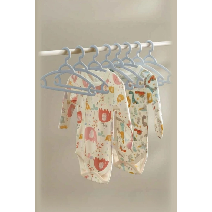 6?lı Bebek Askısı & Bebek Gardırop Askısı Gri Set