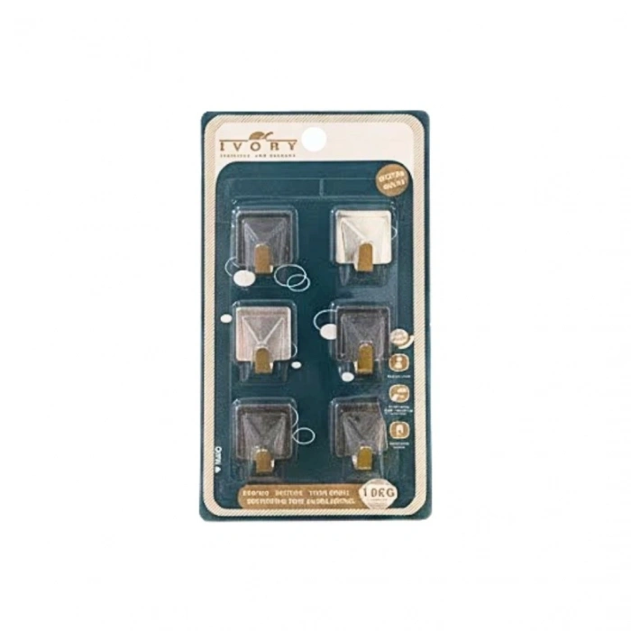 6li Kare Metal Yapışkanlı Askı