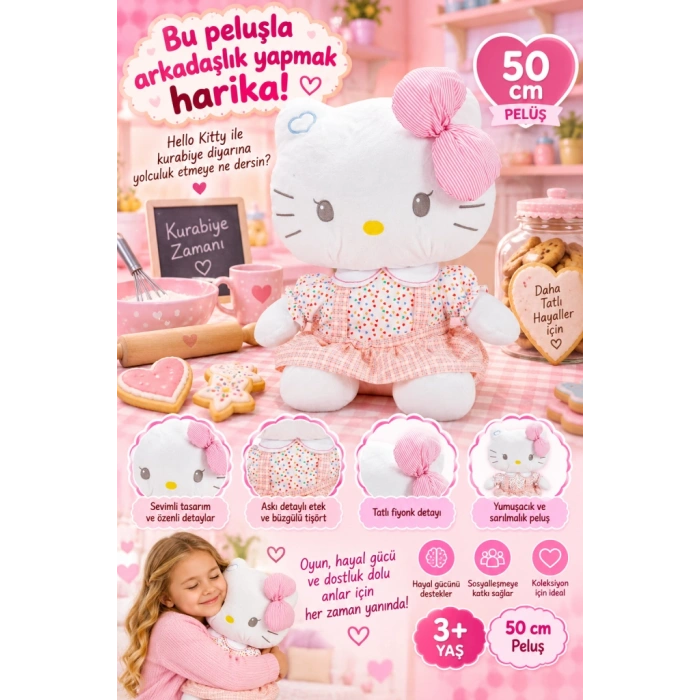 6317  PELUŞ H KITTY ETEKLİ 50 CM