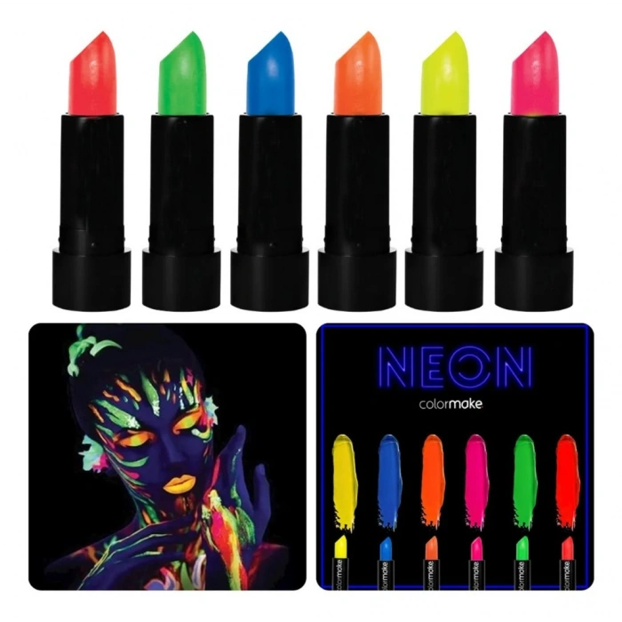 6’lı Neon Boya – UV Işıkta Parlayan Makyaj Seti
