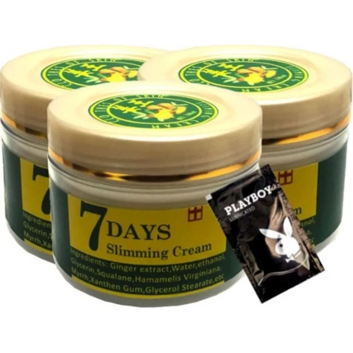 7 Days Ginger 3 Adet Adet Miracle Slimming Cream Kremi 100 ml + 1 Adet Jel Hediyeli
