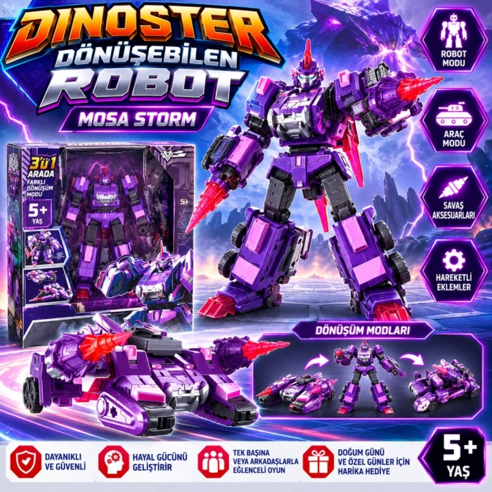 80816R DINOSTER DÖNÜŞEBİLEN ROBOT MOSA STORM