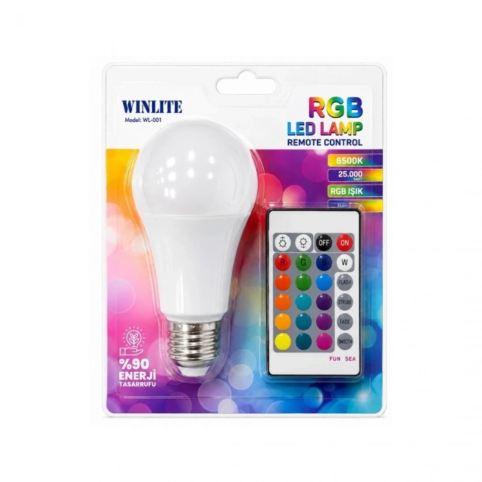 9 W Kumandalı RGB LED Ampul