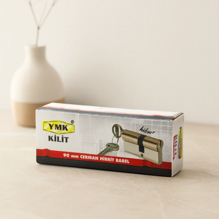90mm Nikel Saten Cerman Barel Silindir (2 Anahtar)