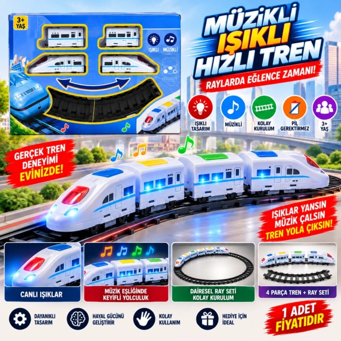 A1112-2 MÜZİKLİ IŞIKLI HIZLI TREN