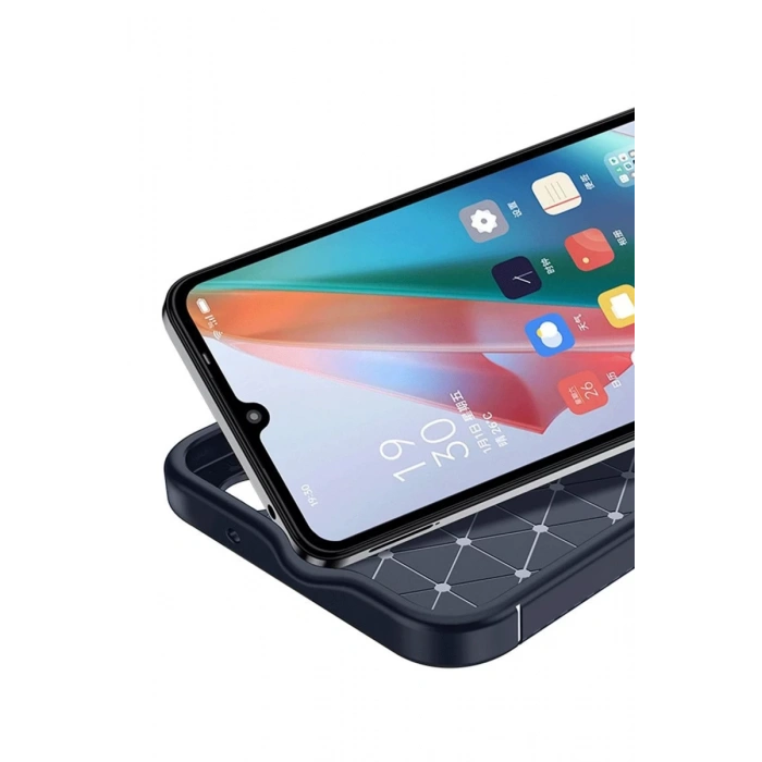 Oppo A38 Kılıf Auto Focus Karbon Kapak - Lacivert