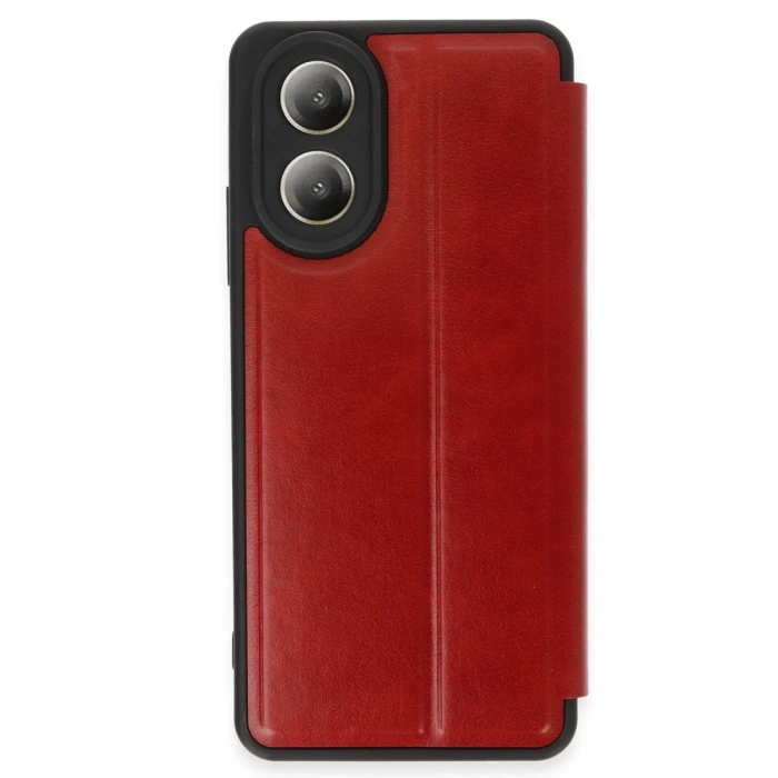 Oppo A38 Kılıf Flip Cover - Kırmızı
