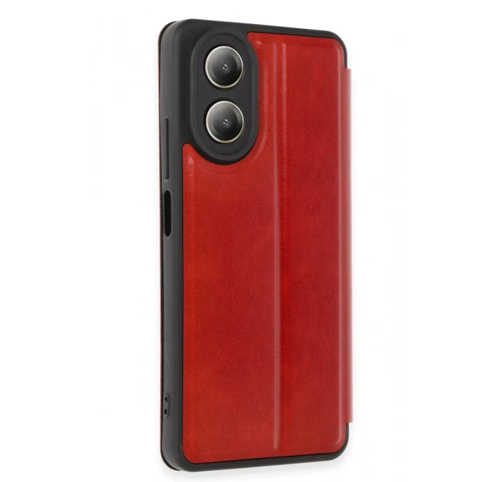 Oppo A38 Kılıf Flip Cover - Kırmızı