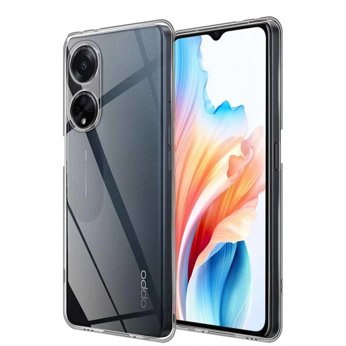 Oppo A38 Kılıf Lüx Şeffaf Silikon