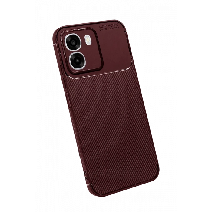 Oppo Oppo A6T 5G Auto Focus Karbon Kapak - Bordo