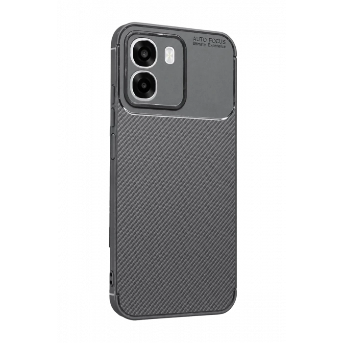 Oppo Oppo A6T 5G Auto Focus Karbon Kapak - Gri