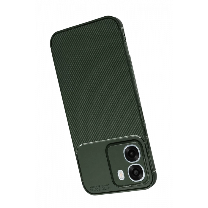 Oppo Oppo A6T 5G Auto Focus Karbon Kapak - Koyu Yeşil