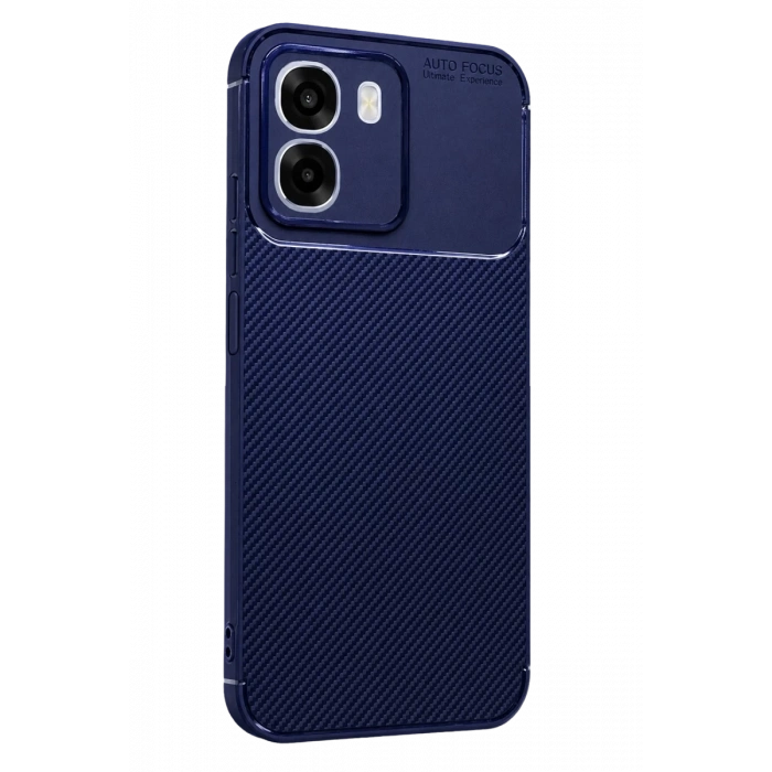 Oppo Oppo A6T 5G Auto Focus Karbon Kapak - Lacivert