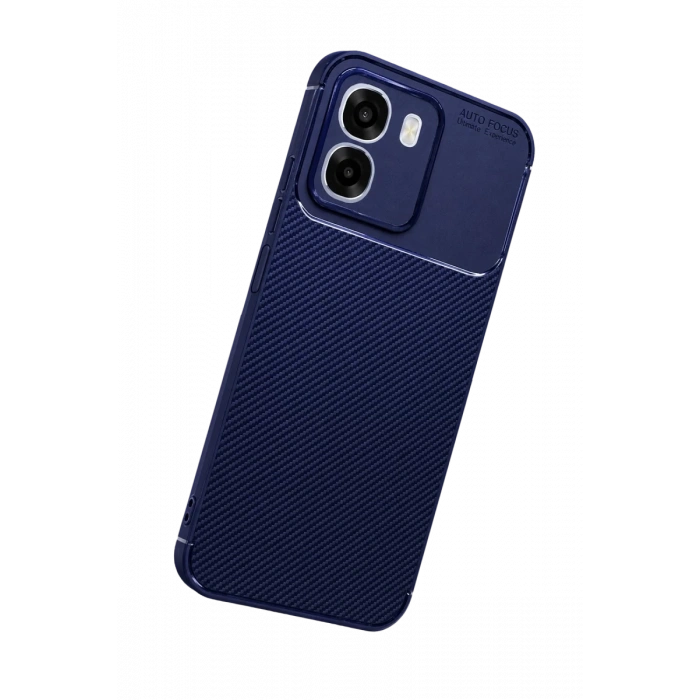 Oppo Oppo A6T 5G Auto Focus Karbon Kapak - Lacivert