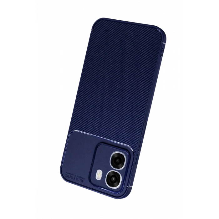 Oppo Oppo A6T 5G Auto Focus Karbon Kapak - Lacivert