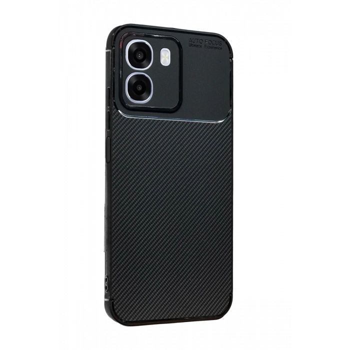 Oppo Oppo A6T 5G Auto Focus Karbon Kapak - Siyah