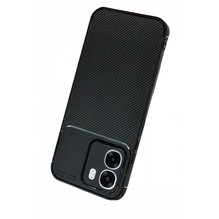 Oppo Oppo A6T 5G Auto Focus Karbon Kapak - Siyah