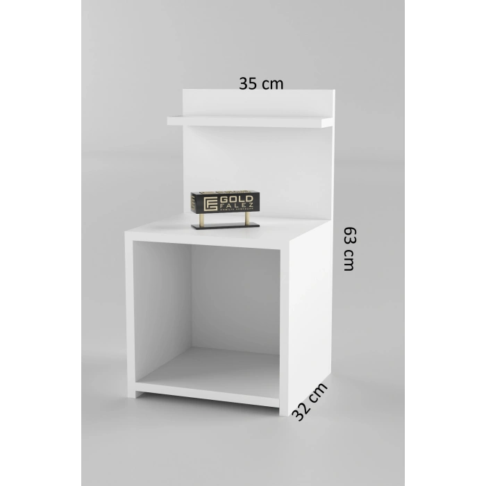 Açık Raflı Komodin Beyaz 63 cm