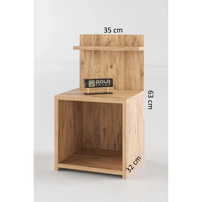 Açık Raflı Komodin Ceviz 63 cm